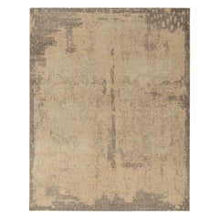 Rug & Kilim - Tappeto moderno in stile degradato con motivo astratto beige-marrone