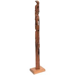Abstract Expressionist Wood "Totem" Sculpture, Raul Varnerin