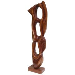 Abstract Expressionist Wood Sculpture, Raul Varnerin