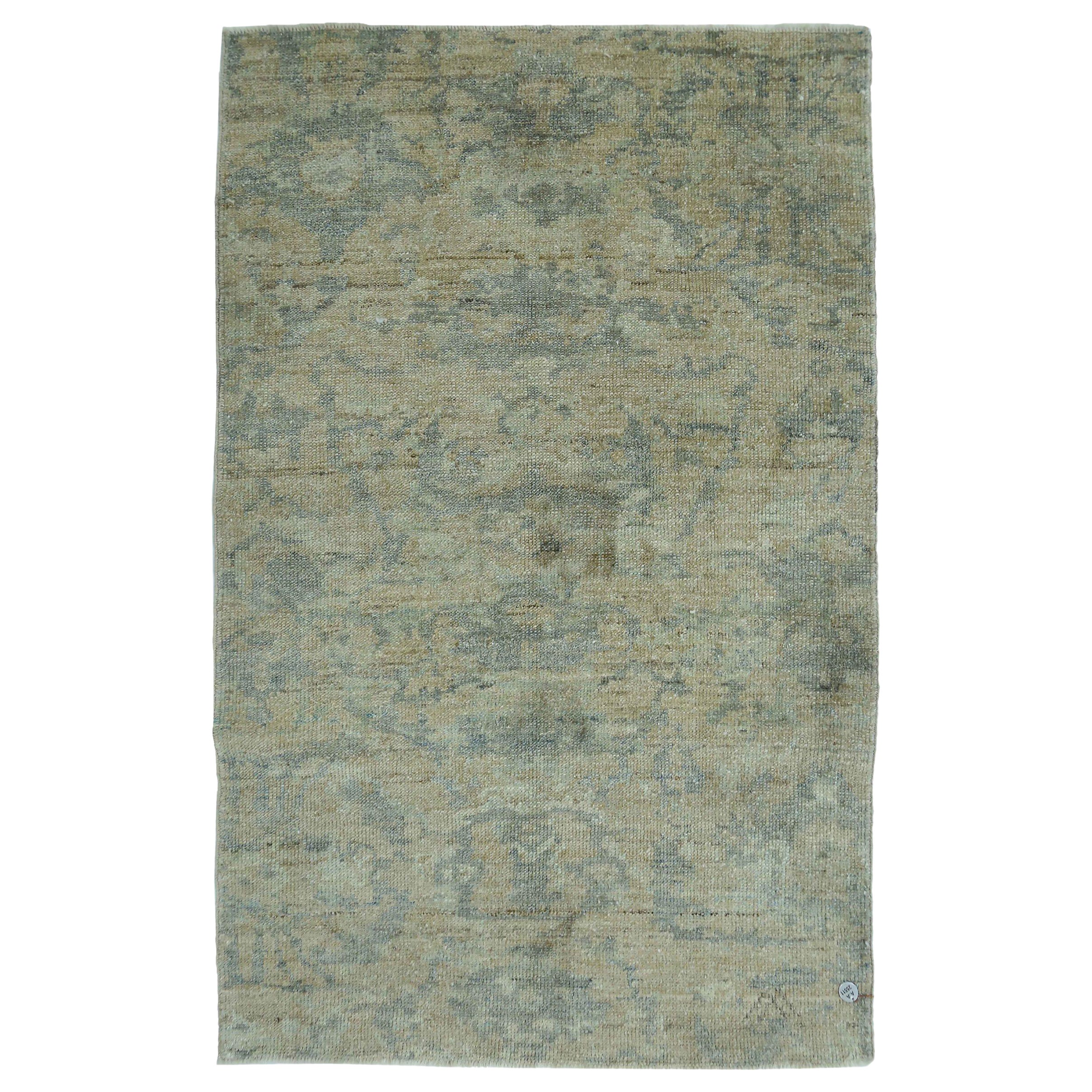 Persischer Oushak-Teppich Circa 1990 - Wolle Grau Elfenbein Design - 89058