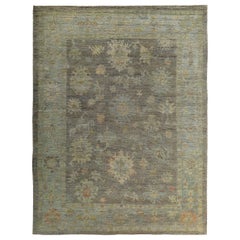 Persian Rose Collection Area Rugs Circa 1990 - Wool Blue Brown Green - 89077