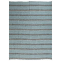 Persische Kilim Area Rugs CIRCA 1990 - Wolle Blau Brown Design - 89066