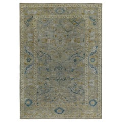 Persische Sultanabad-Teppiche Circa 1990 - Wolle Blau Grau Grün Design - 89117