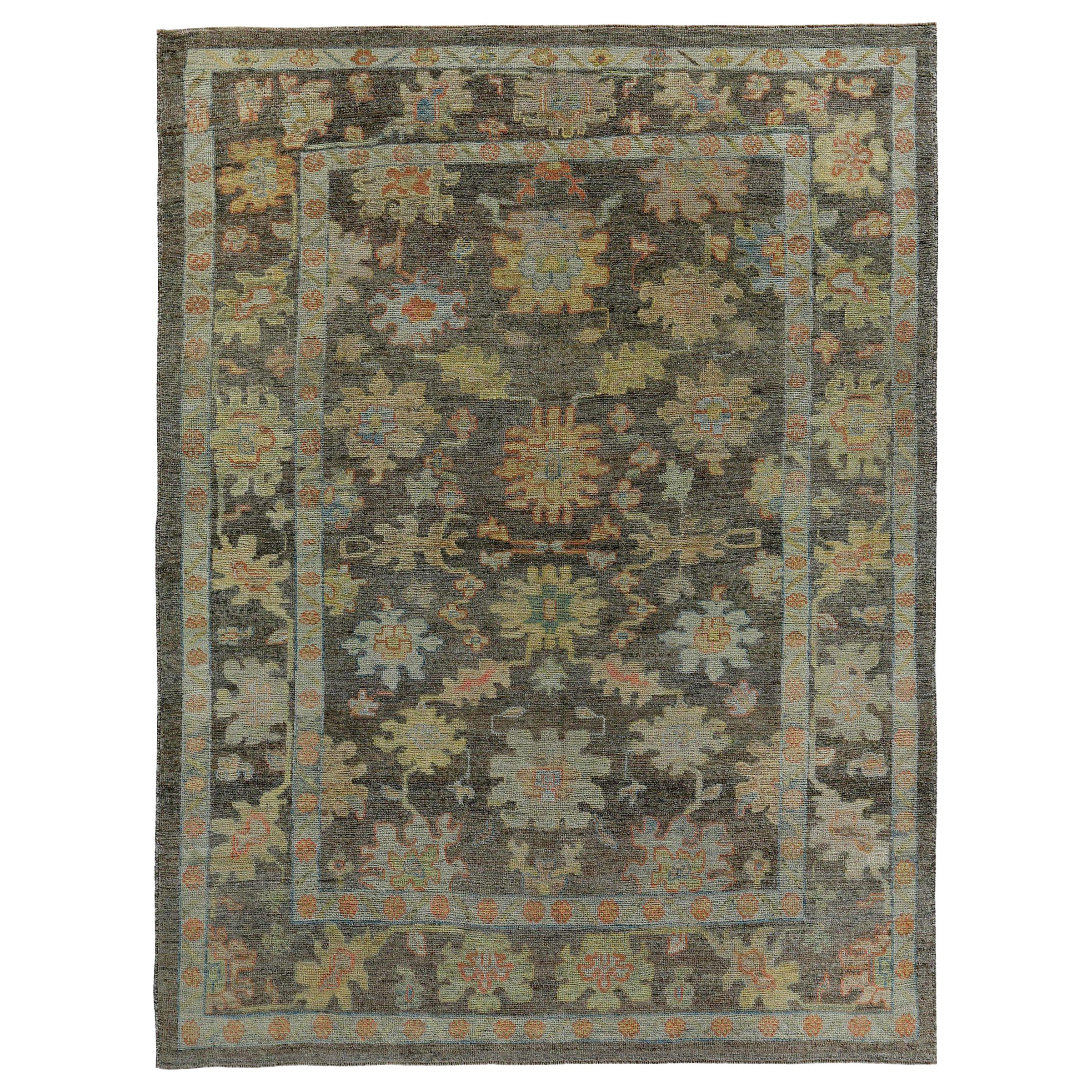 Tappeti Persian Rose Collection'S Circa 1990 - Lana Marrone Verde Rosa - 89133