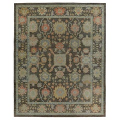 Persian Rose Collection Area Rugs Circa 1990 - Wool Brown Ivory Pink - 89135