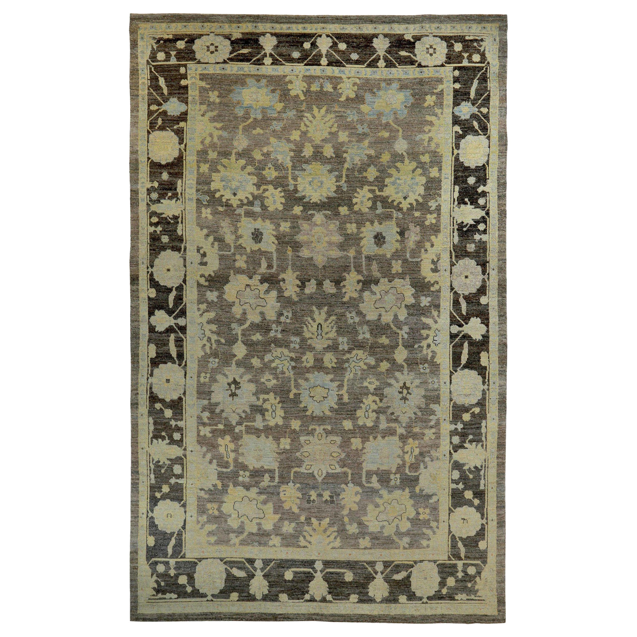 Tappeto Persian Rose Collection Over Size Circa 1990 - Lana Marrone Giallo - 89122