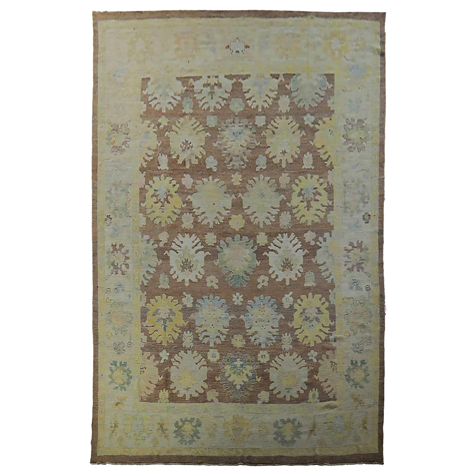 Tappeto Persian Rose Collection Over Size Circa 1990 - Lana Marrone Giallo - 89152
