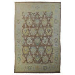 Alfombra Persa Rose Collection Over Size Circa 1990 - Lana Marrón Amarillo - 89152