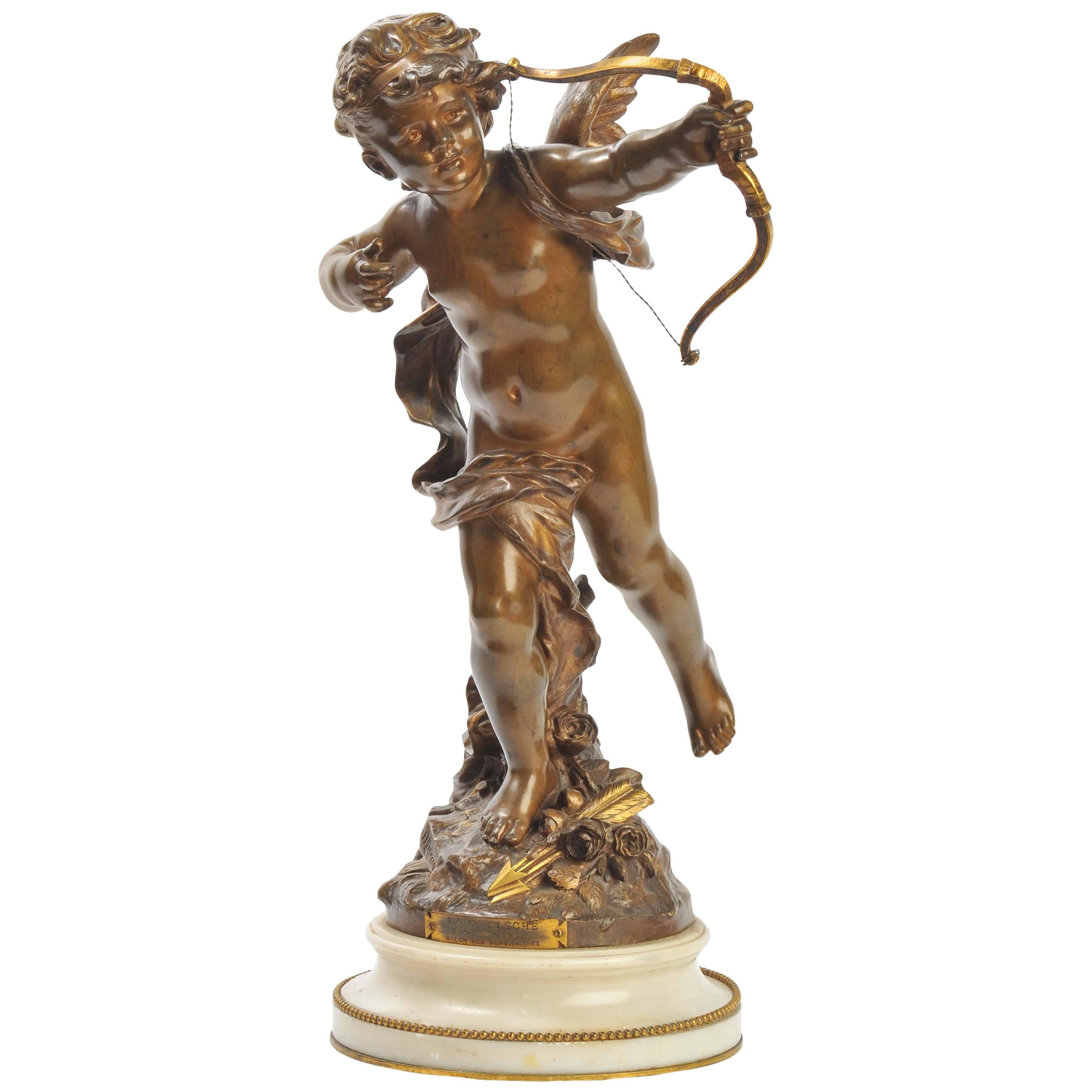 19th Century Bronze Cupid, by Aug. Moreau