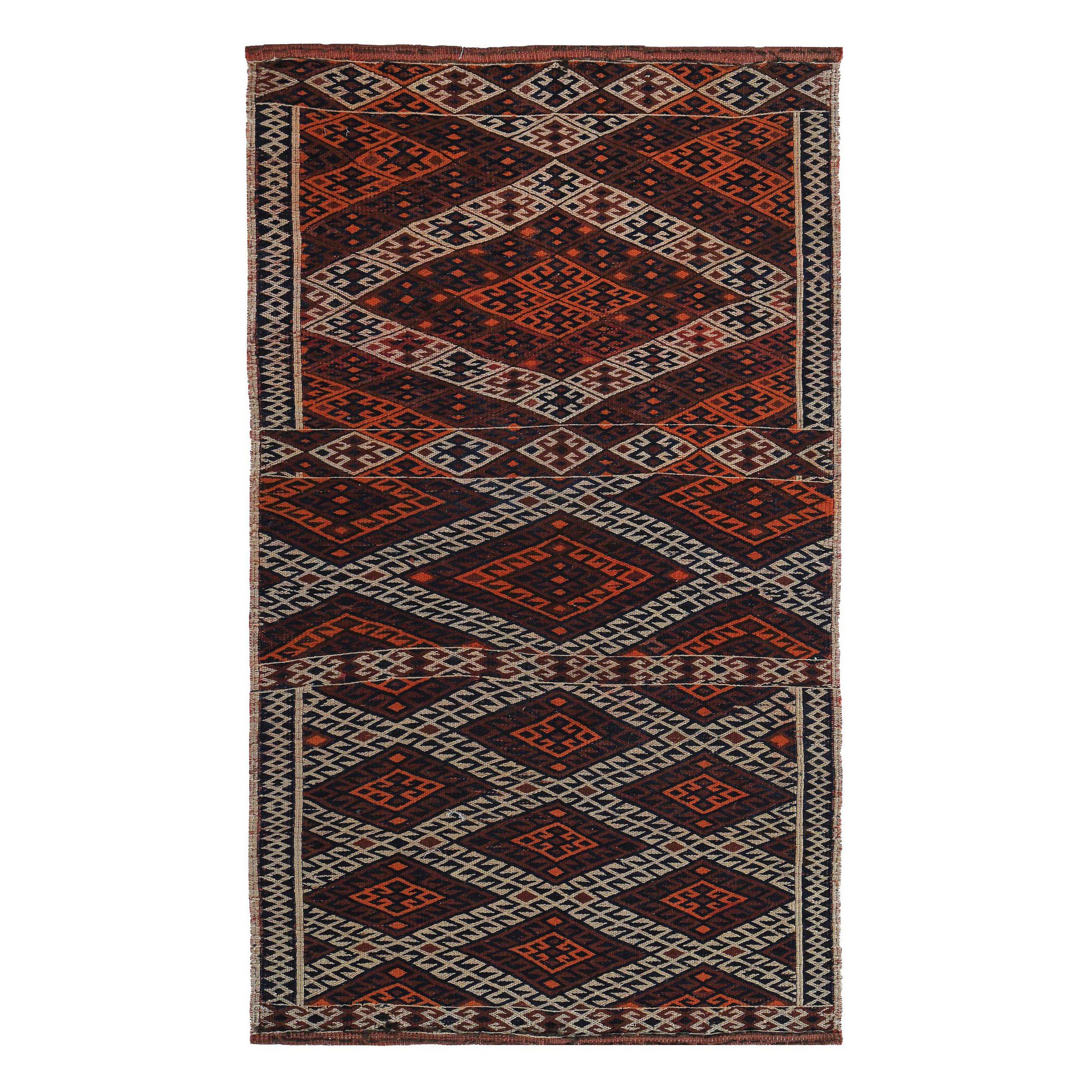 Rug & Kilim persiano del 1910 - Lana marrone avorio arancione - 89194