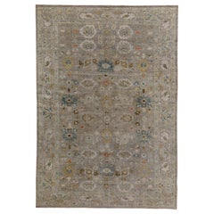 Persische Sultanabad-Teppiche Circa 1990 - Wolle Elfenbein Taupe Design - 89246
