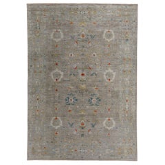 Persische Sultanabad-Teppiche Circa 1990 - Wolle Elfenbein Taupe Design - 89251