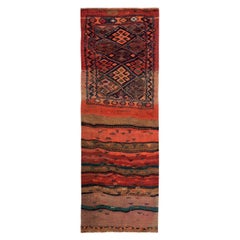 Persian Kilim Small Rug - Wool Pink Red Design - 89260