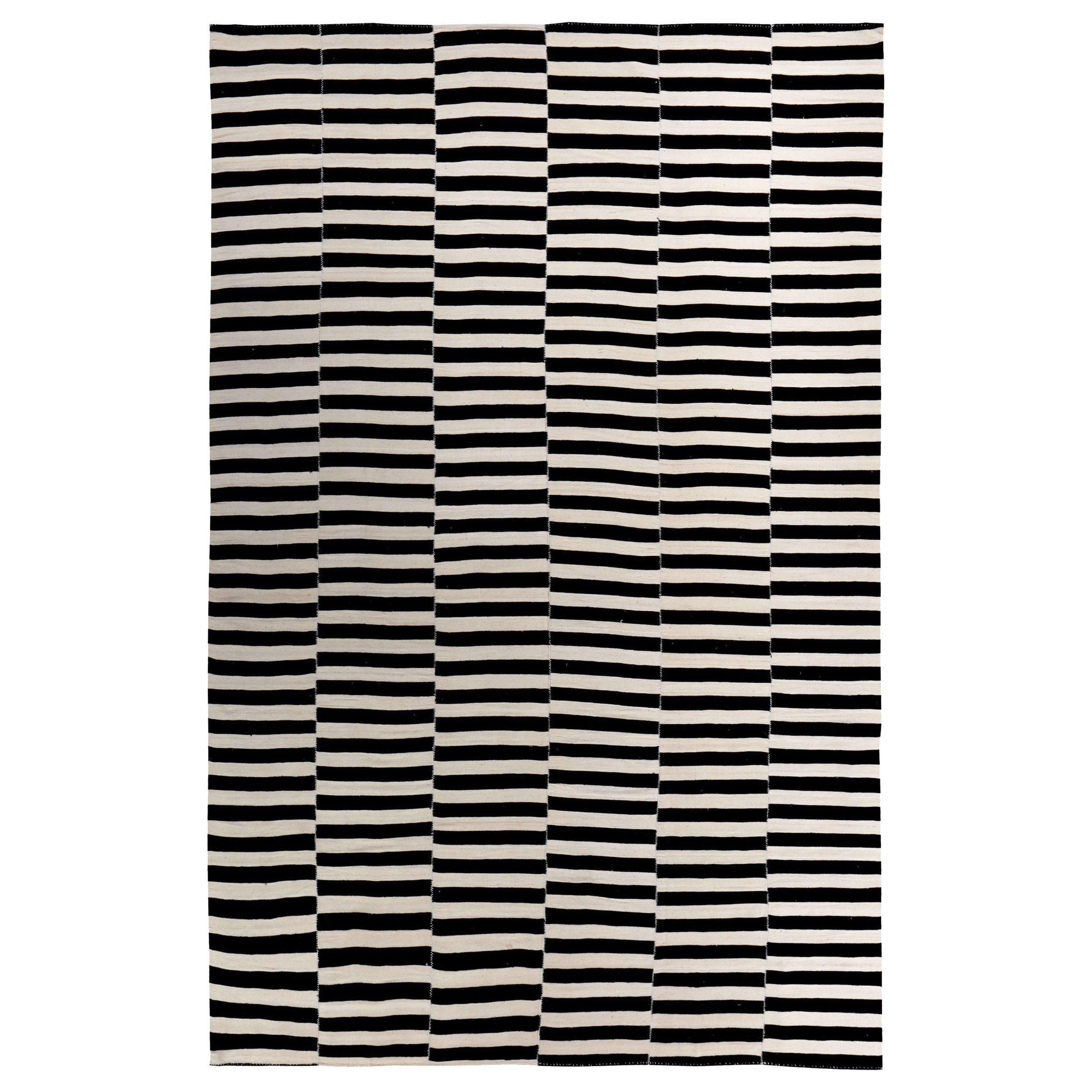 Tappeto persiano Rug & Kilim Circa 1990 - Lana Design bianco e nero - 89315