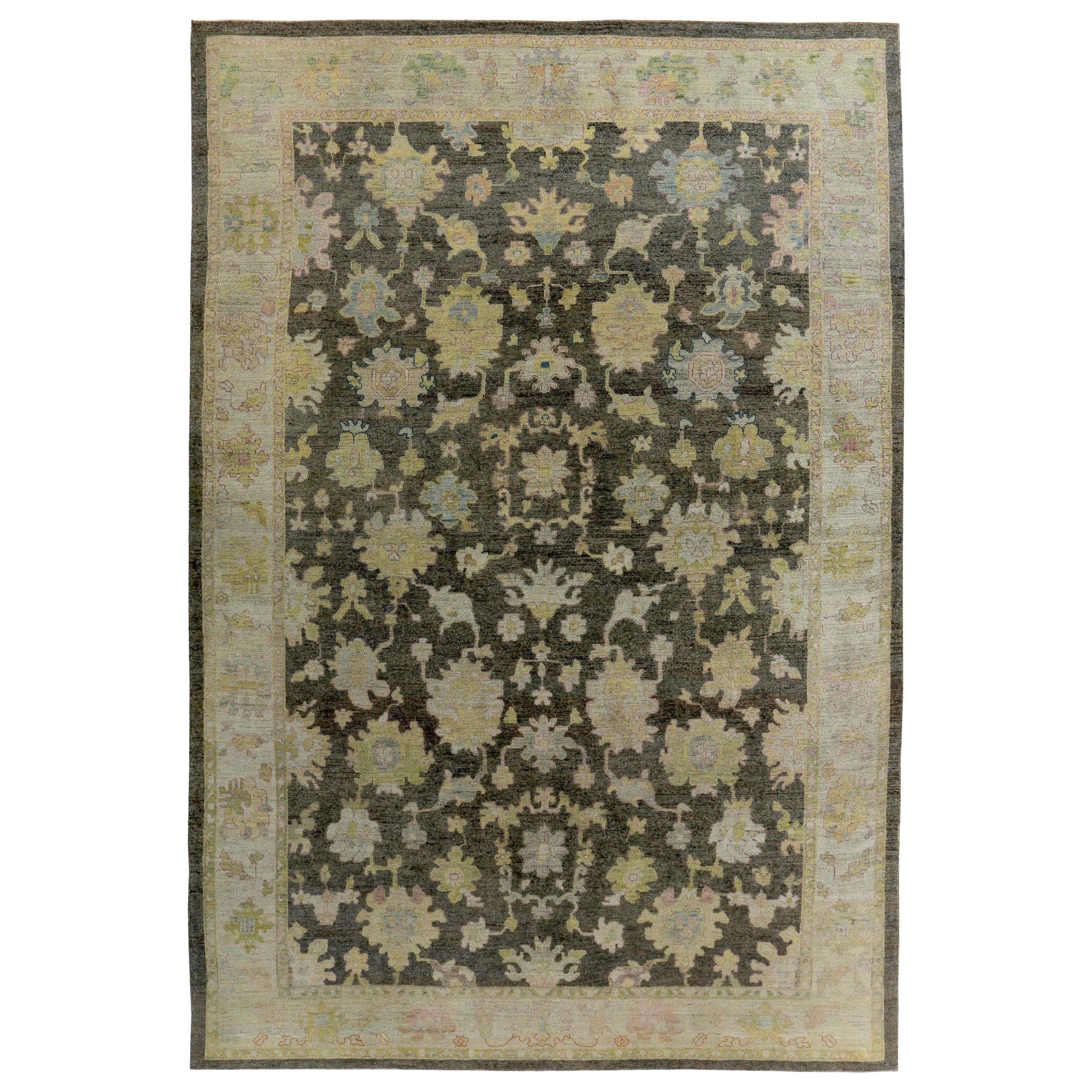 Tappeto Persian Rose Collection's Over Size Circa 1990 - Lana Marrone Verde - 89318