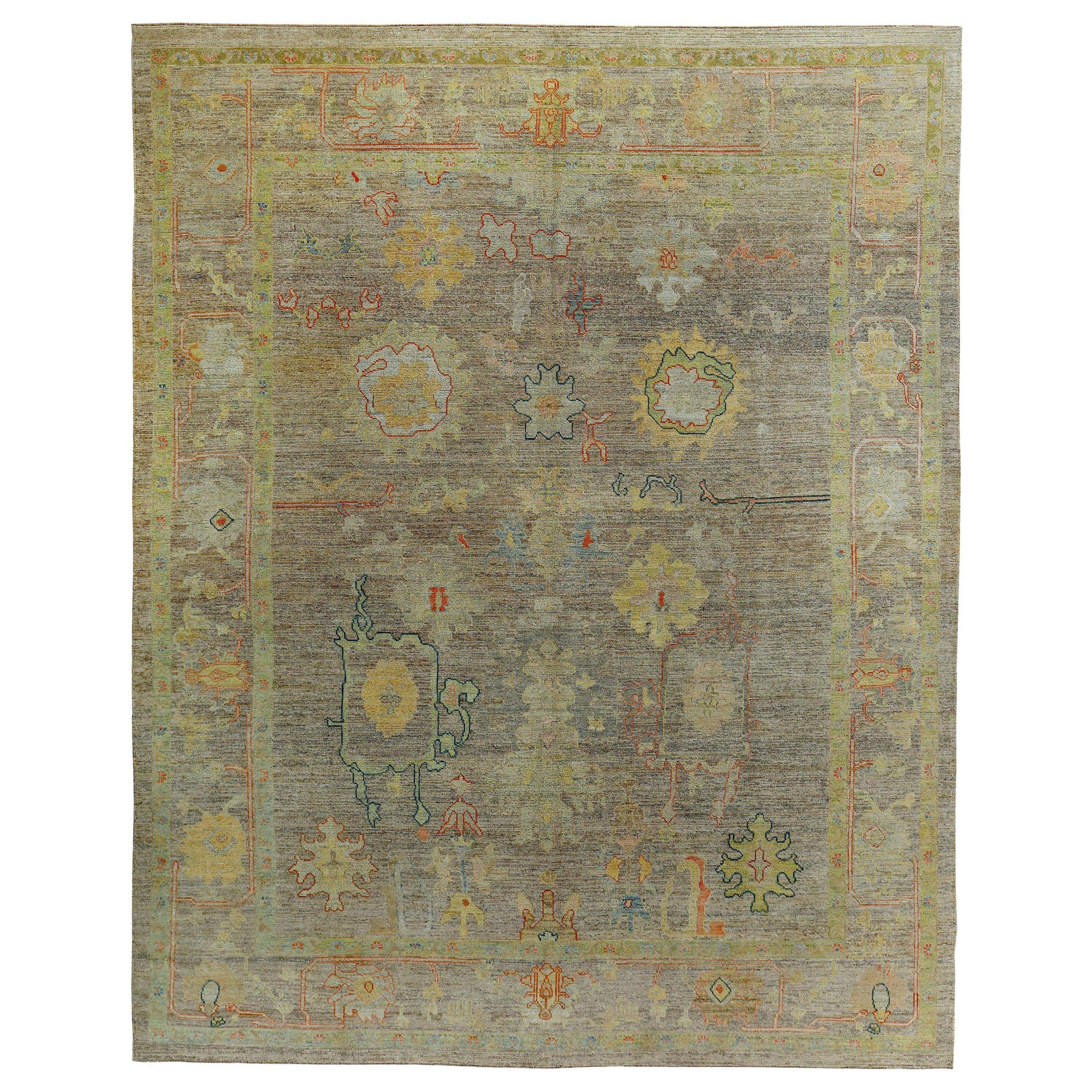 Tappeto Persian Rose Collection's Over Size Circa 1990 - Lana Marrone Verde - 89322