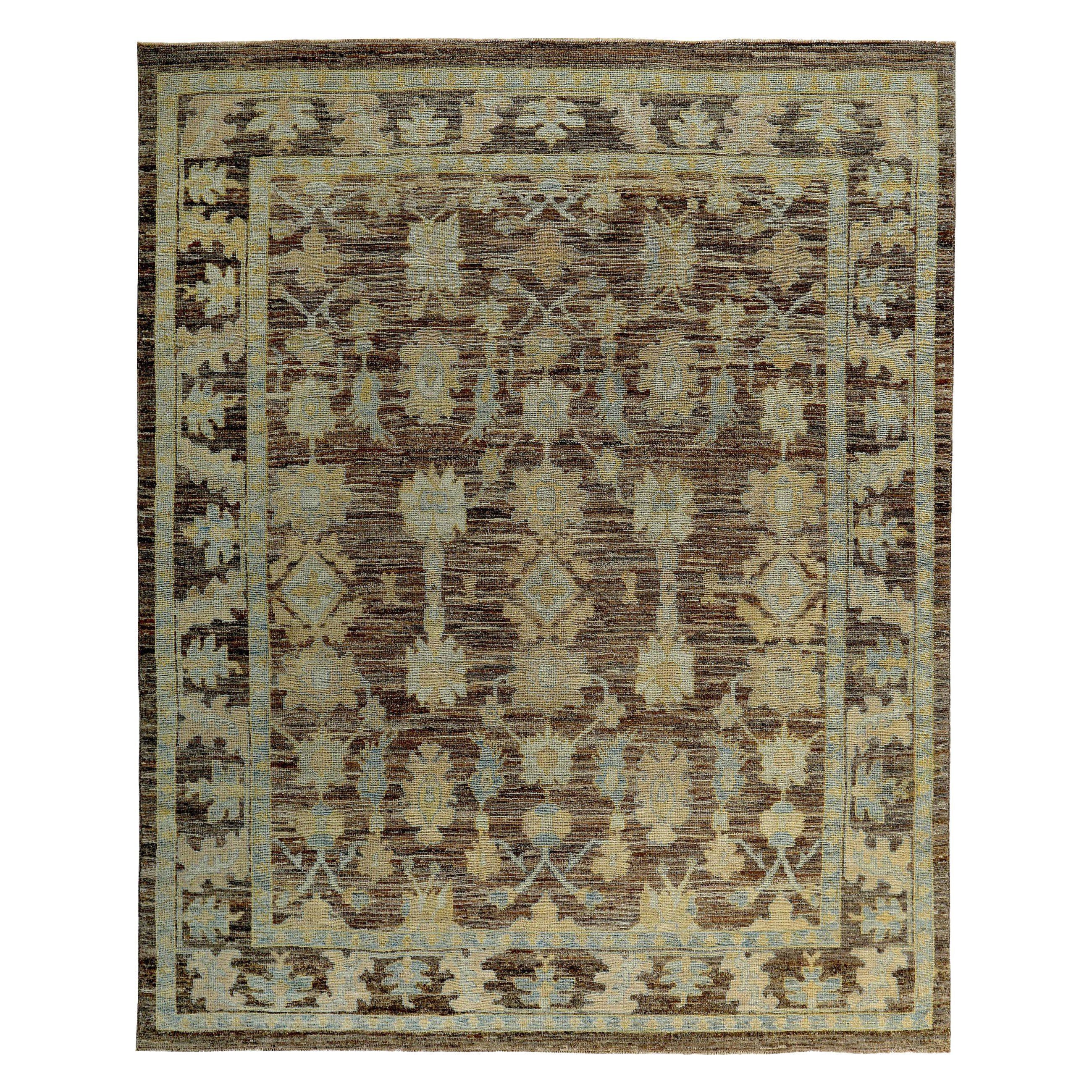 Tappeti Persian Rose Collection'S Circa 1990 - Lana Marrone Disegno Giallo - 89353