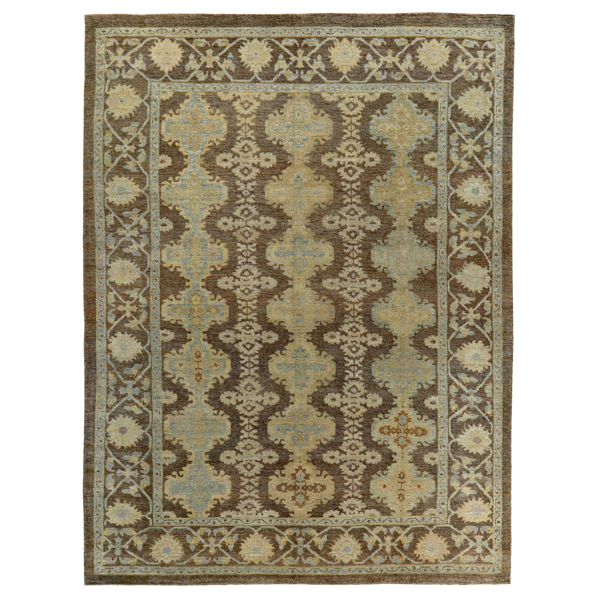 Tappeto Persian Rose Collection's Over Size Circa 1990 - Lana Marrone Avorio - 89355 in vendita