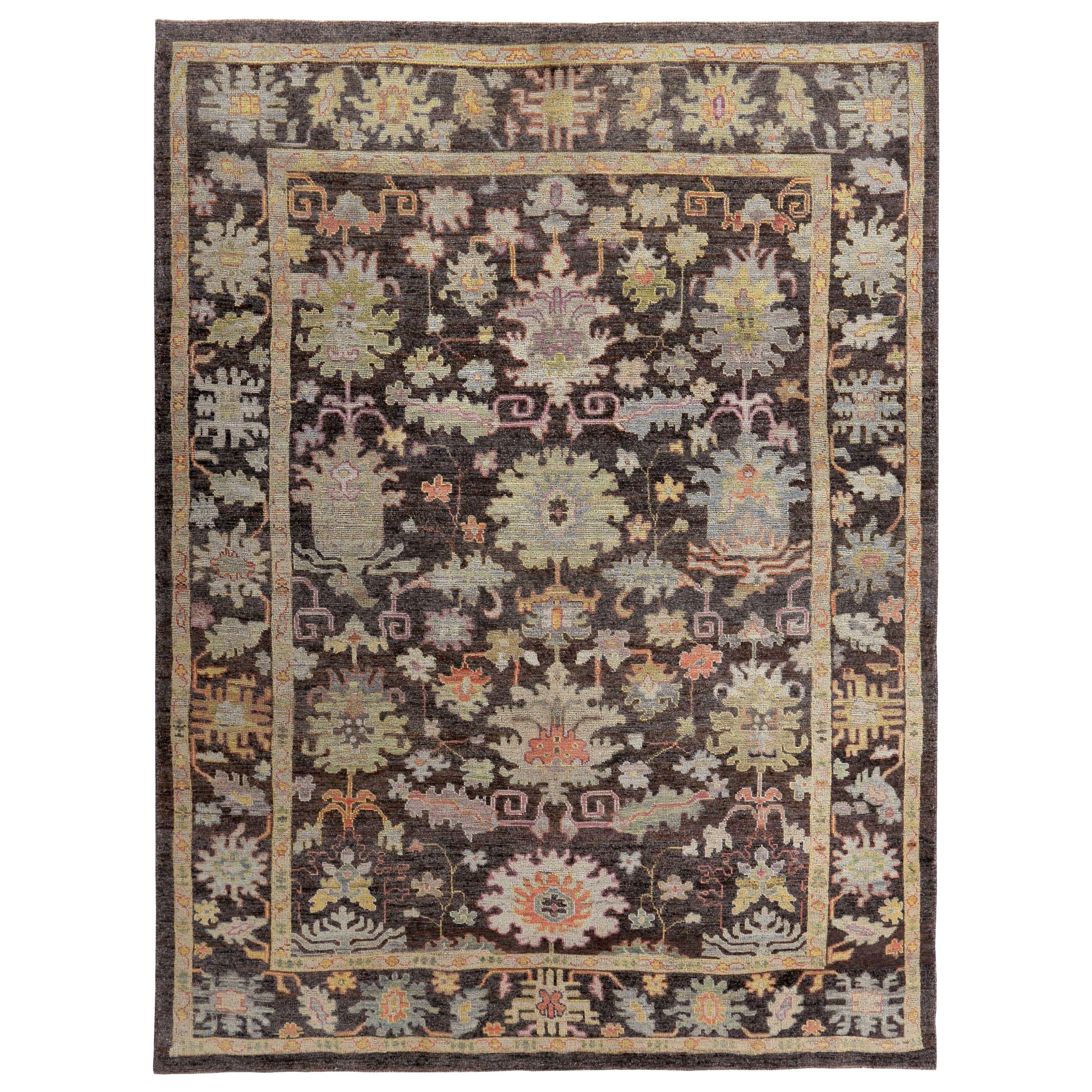 Tappeti Persian Rose Collection'S Circa 1990 - Lana Marrone Avorio Design - 89379 in vendita