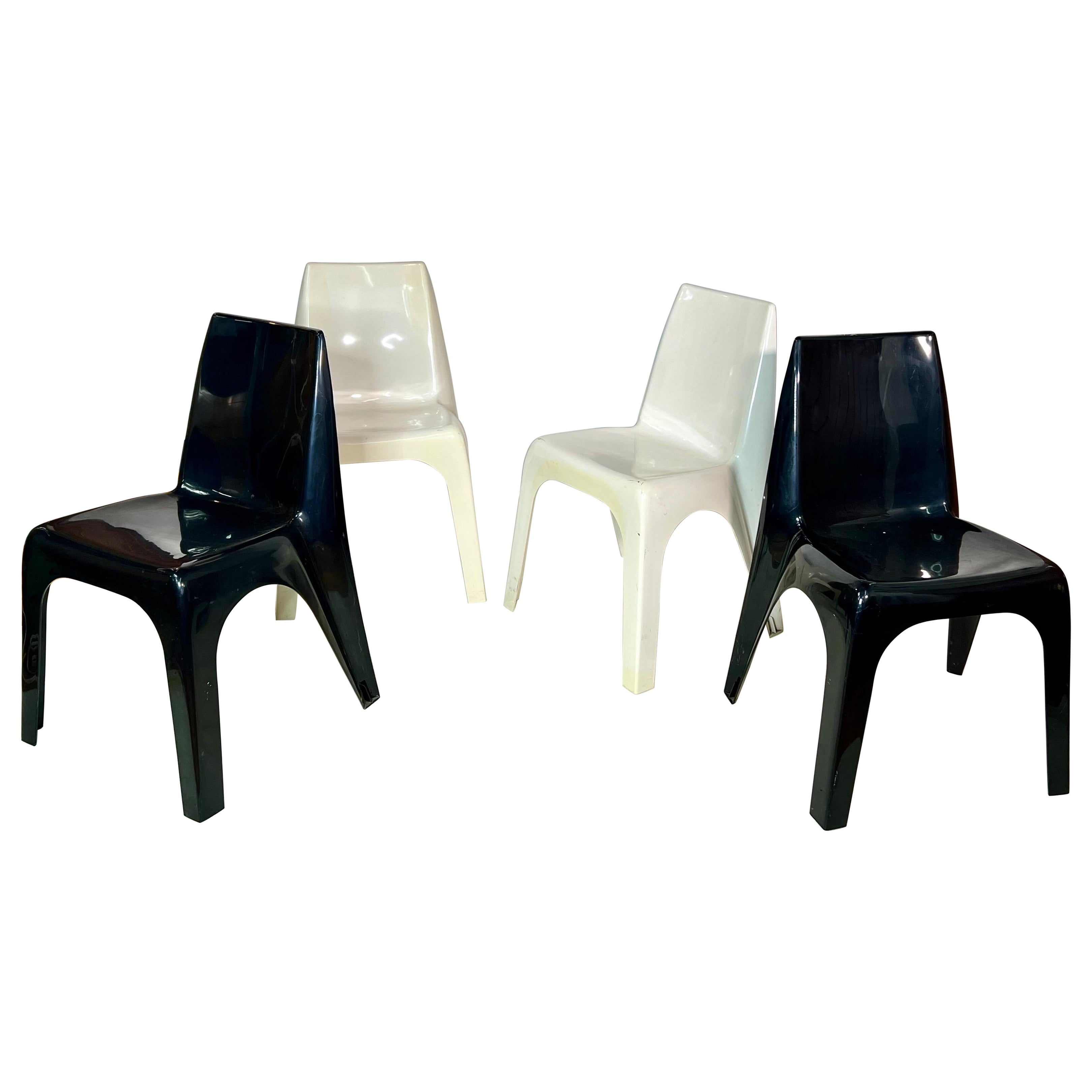 1970s Borg Warner Space Age Stacking Chairs - Set of 4