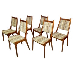Chaises de salle à manger en teck du milieu du siècle de R. Huber & Co. Ensemble de 6 pièces