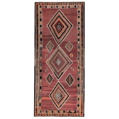 Rug & Kilim Persan Circa 1910 - Laine Brown Ivory Pink Design - 89435