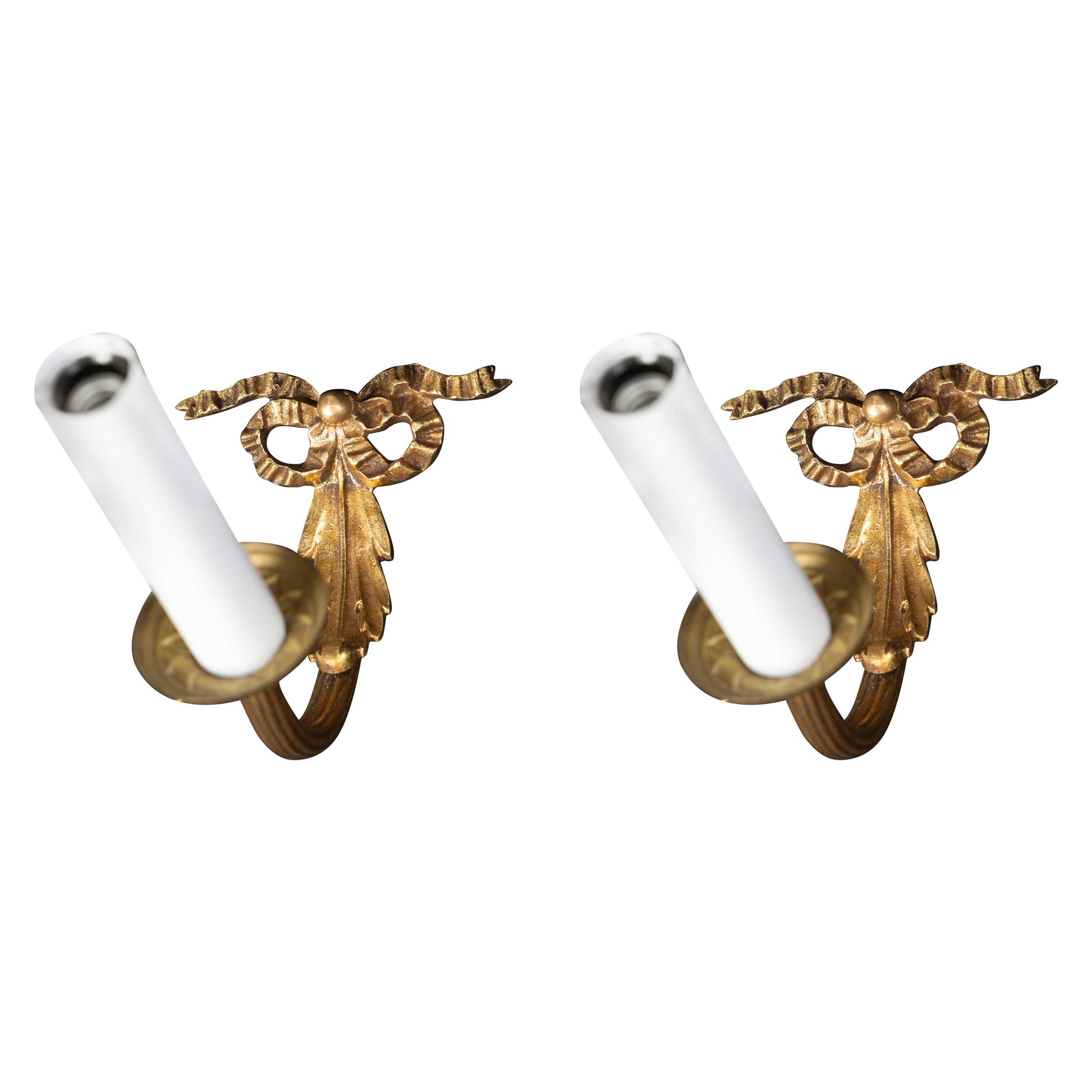 Petites appliques en bronze de style Louis XVI, 19e siècle, disponibles par paire