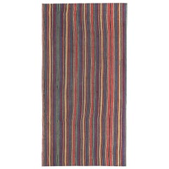 Persischer Kilim Small Rug CIRCA 1910 - Wolle Blau Rot Gelb Design - 89476