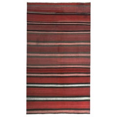 Persische Kilim Area Rugs CIRCA 1910 - Wolle Braun Rosa Rot Design - 89477