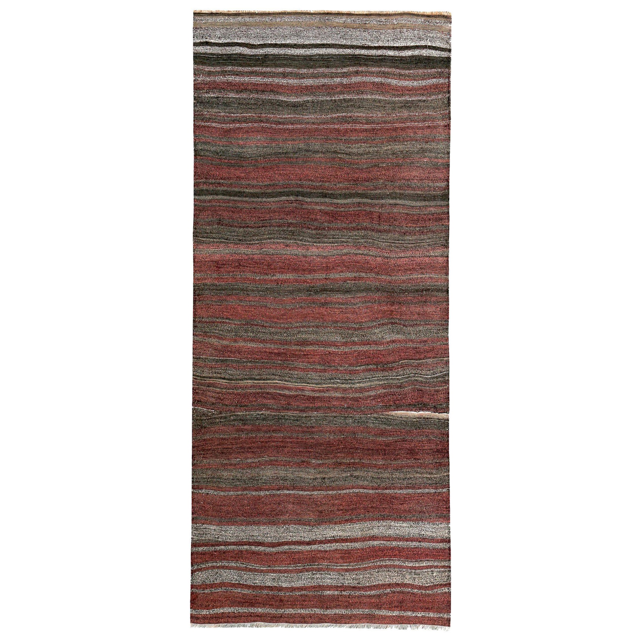 Rug & Kilim Persan Circa 1910 - Laine Brown Ivory Red Design - 89459