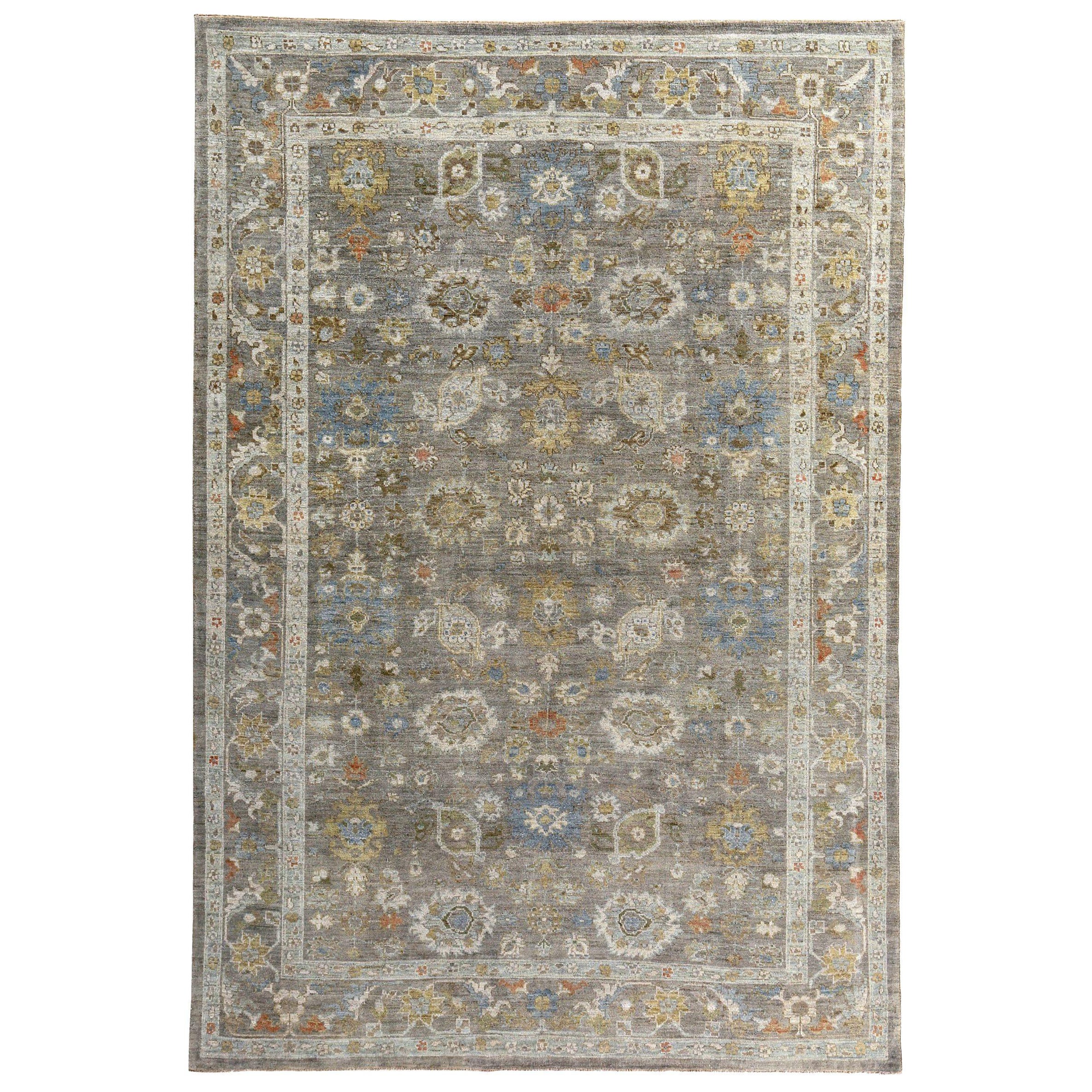 Persische Sultanabad Teppiche Circa 1990 - Wolle Braun Elfenbein Design - 89483