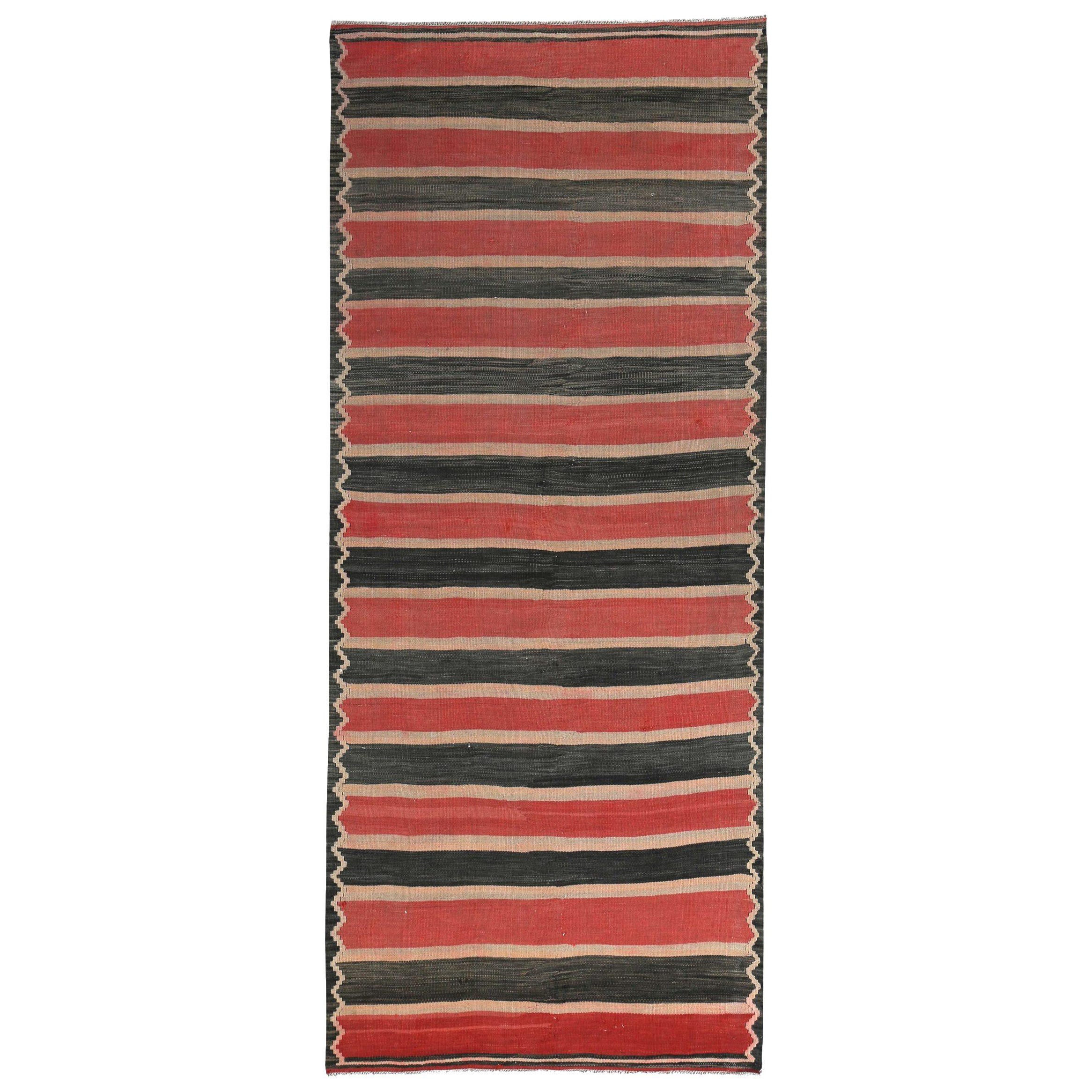 Rug & Kilim Persan Circa 1910 - Laine Brown Ivory Red Design - 89506