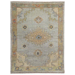 Petit tapis persan rose collection vers 1990 - Laine ivoire jaune et jaune - 89493