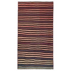 Persischer Kilim Kleiner Teppich CIRCA 1910 - Wolle Braun Elfenbein Rot Design - 89511