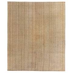 Persian Kilim Small Rug Circa 1910 - Wool Taupe Design - 89526