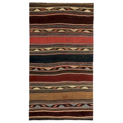 Rug & Kilim Persan Circa 1910 - Laine Brown Ivory Red Design - 89528