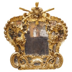 A Baroque Period Giltwood Altar Mirror from Dijon, France, Late 17th Century
