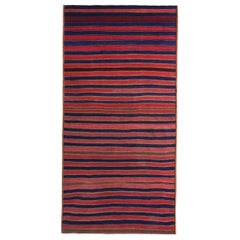 Persischer Kelim-Teppich Circa 1910 - Wolle Marineblau Rot Design - 89580