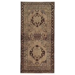Persischer Aserbaidschan Small Teppich - Wolle Brown Elfenbein Design - 89625
