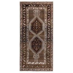 Tappeto persiano Azerbaijan Small - Lana Marrone Avorio Design - 89626