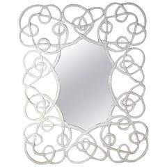 Large Plaster Finish Scrollwork Mirror