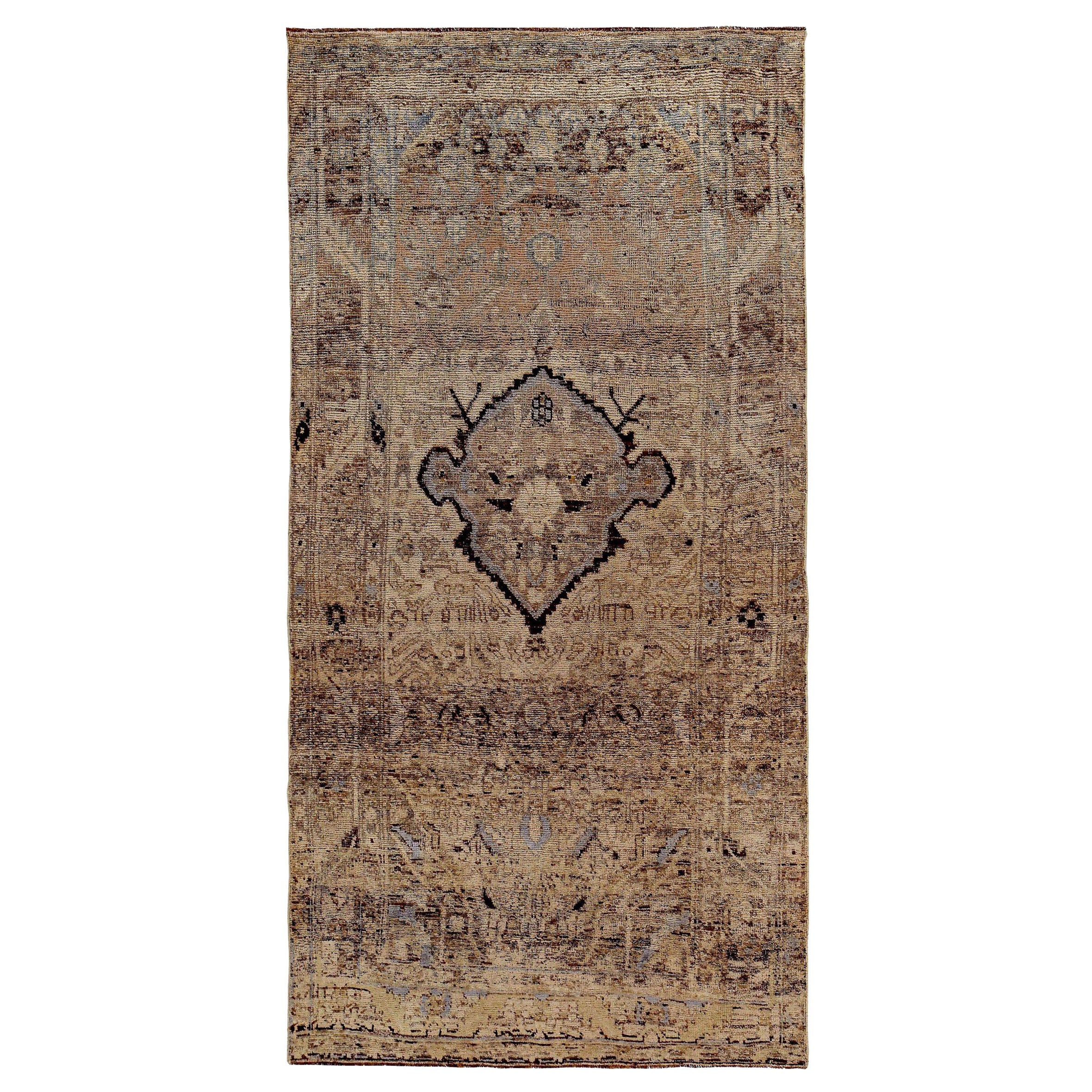 Tapis persan Bijar Small - Laine Brown Ivory Design - 89622
