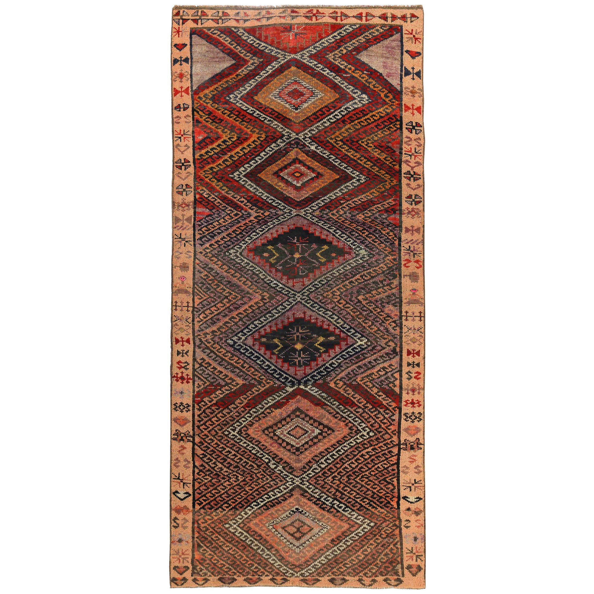 Persische Aserbaidschan Small Rug - Wolle Brown Rot Gelb Design - 89648