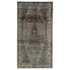 Alfombra Persa Bijar Small - Lana Marrón Gris Marfil Design - 89653