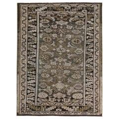 Tappeto persiano Bijar Small - Lana Nero Marrone Avorio Design - 89672
