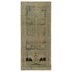 Alfombra Persa Bijar Small - Lana Azul Marrón Diseño Marfil - 89676