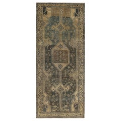 Alfombra Persa Bijar Small - Lana Azul Marrón Diseño Marfil - 89677