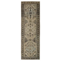 Alfombra Persa Bijar Small - Lana Azul Marrón Diseño Marfil - 89688