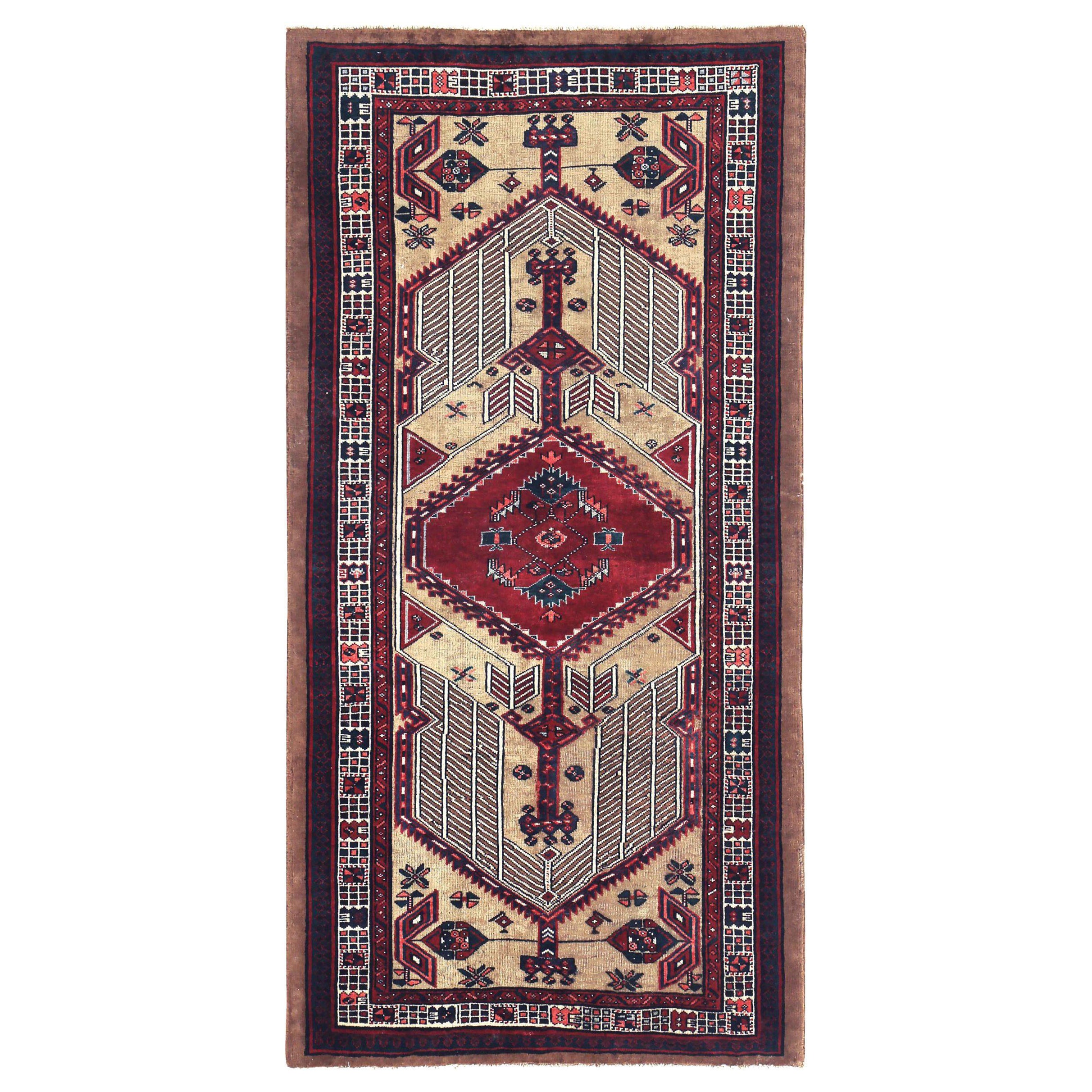 Alfombra Persa Sarab Circa 1910 - Lana Diseño Rojo Marfil - 89691