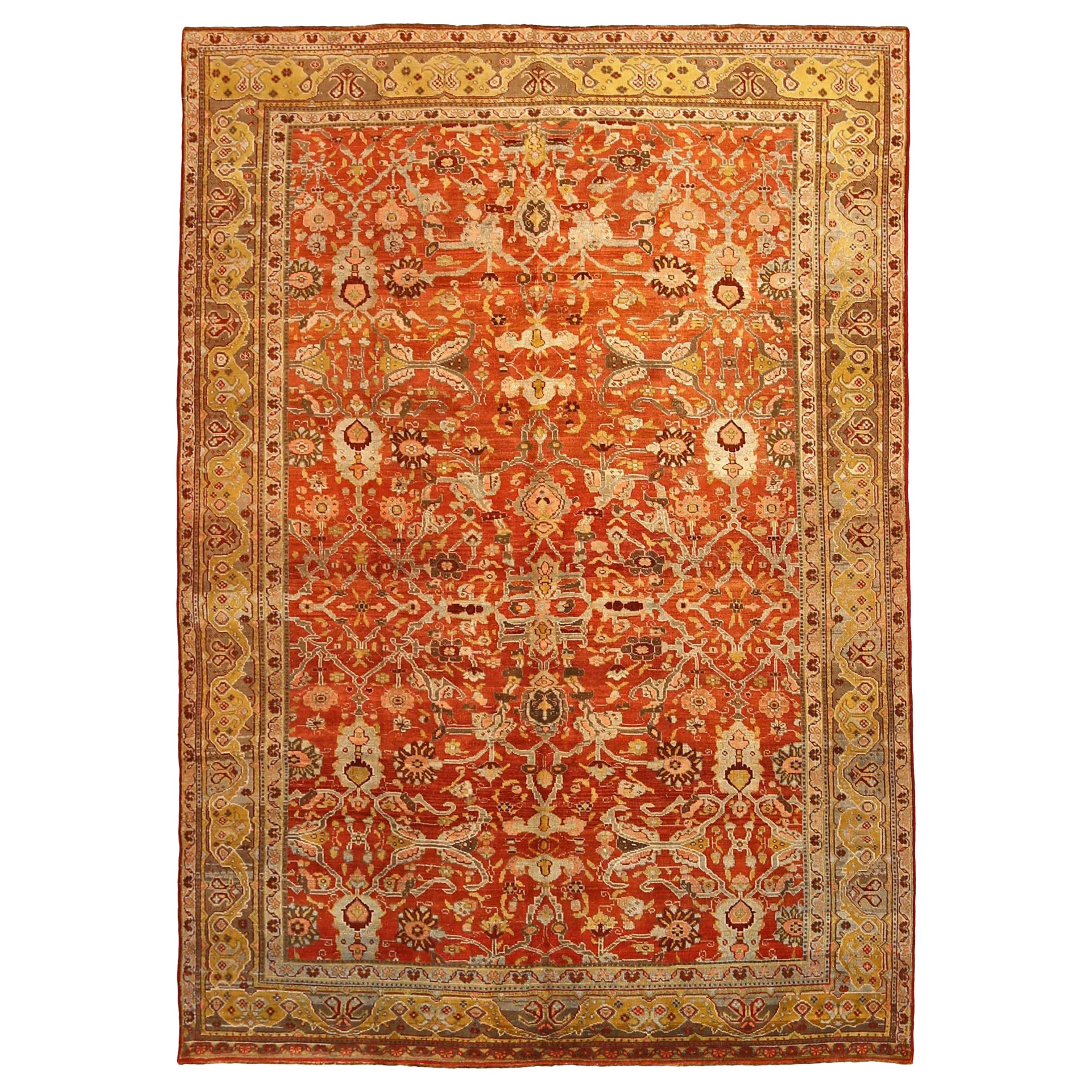 Tappeto persiano Bijar 1910 circa - Lana rosso giallo - 89698